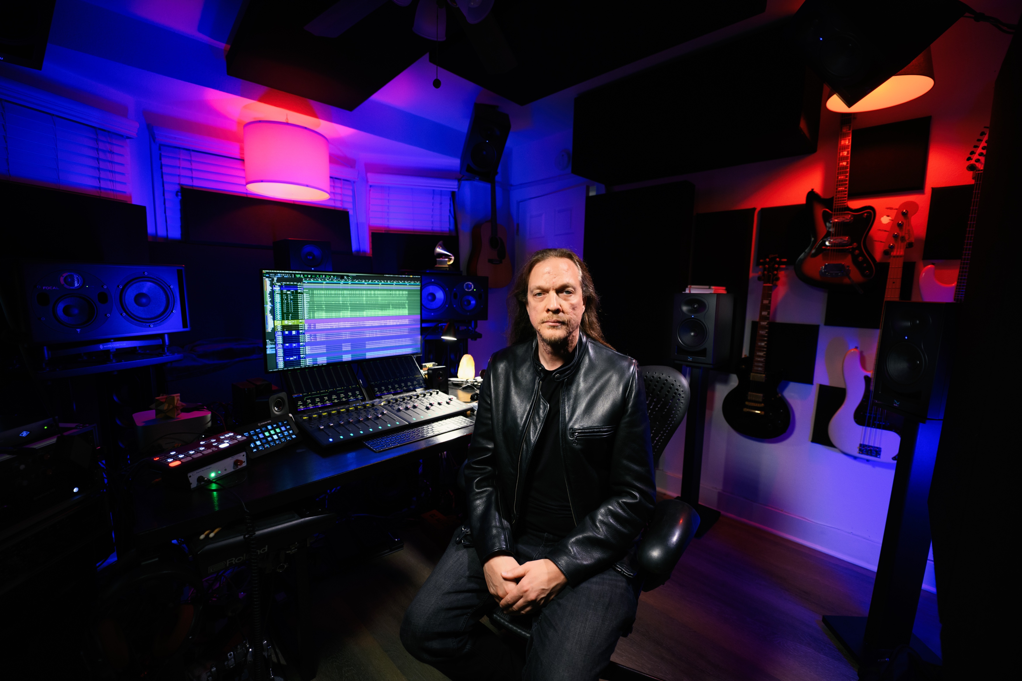 Brendan Dekora in the Dolby Atmos studio